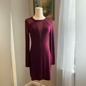♥️Express Elegant Long Sleeve Wine Dress♥️